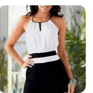 Venus Black & Cream Jumpsuit Size 6
